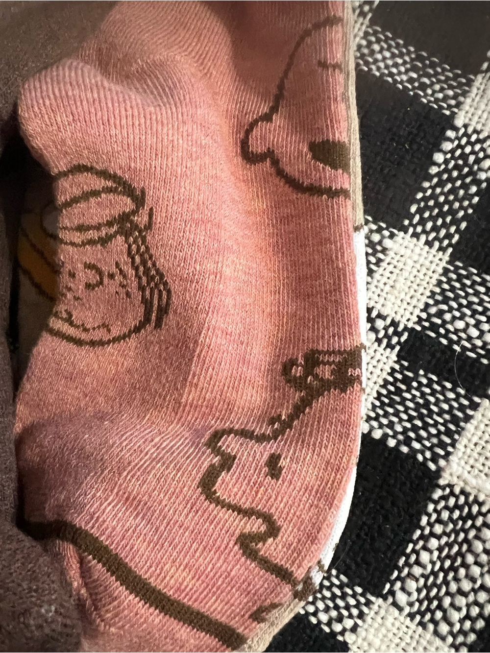 Peanuts Women’s 5 Pairs- Beige & Brown Harvest Crew Socks - Snoopy & Friends - Picture 5 of 11